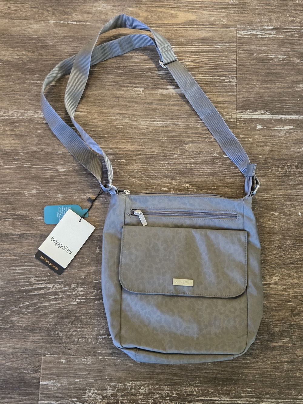 BAGGALLINI Gray Crossbody Bag Town Bag